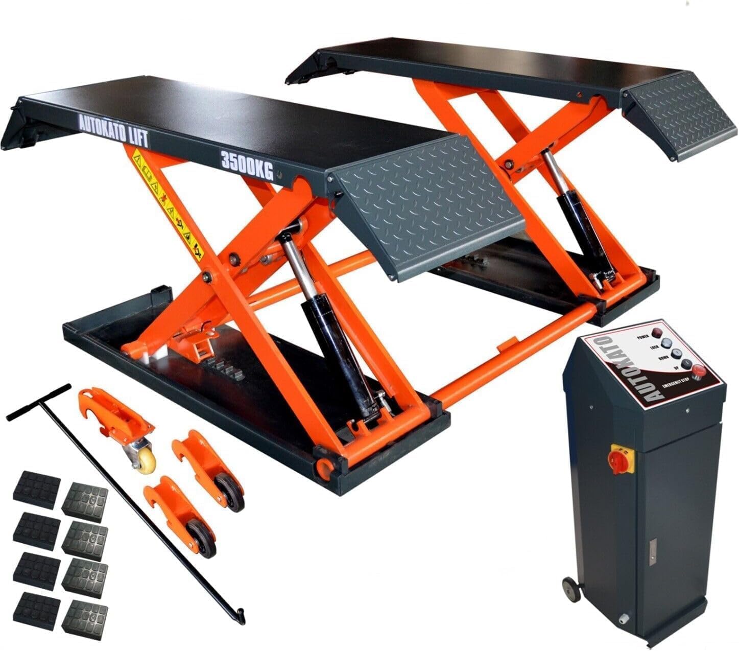 3000kg Low Profile Surface Mounting Scissor Lift | TJS19-61435I – Electro-Hydraulic Mid-Rise Car Lift for Workshops - Image 2