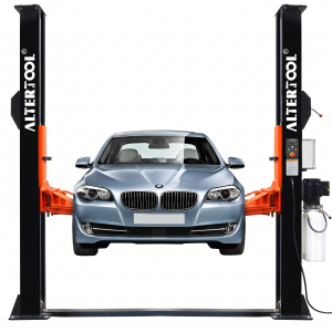 4000kg Electro-Hydraulic Two Post Car Lift Floor Plate Type | Model HPX-TF340B | Single-Side Manual Lock Release