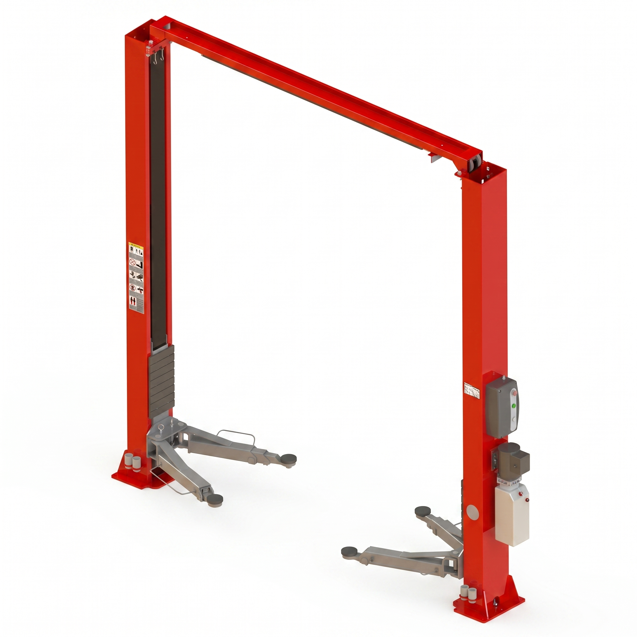 4000kg Clear Floor Two Post Car Lift Manual Lock Release | Model HPX-TG340A | Overhead Gantry 4 Ton Lift - Image 2