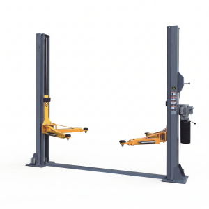 4500kg Electro-Hydraulic Two Post Car Lift Floor Plate Type | Model HPL-TF345B | Single-Side Manual Lock Release