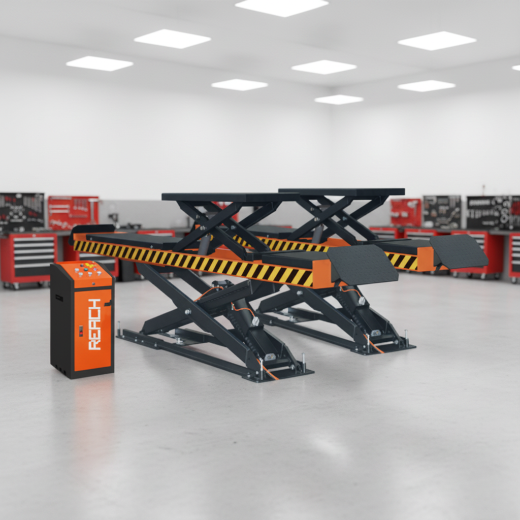 4000kg Two-Level Alignment Scissor Lift In-Ground Mounting | TJS19-52440I – Electro-Hydraulic Alignment Scissor Lift for Professional Workshops - Image 2