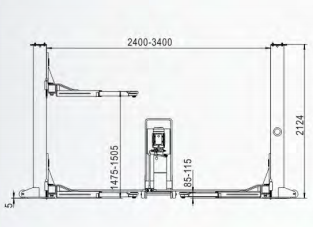 3000kg Two-Post Mobile Lift with Adjustable Width & Manual Two-Sides Lock Release | TJS19-23430 – Portable Electro-Hydraulic Car Lift for Workshops & Low-Chassis Vehicles - Image 6
