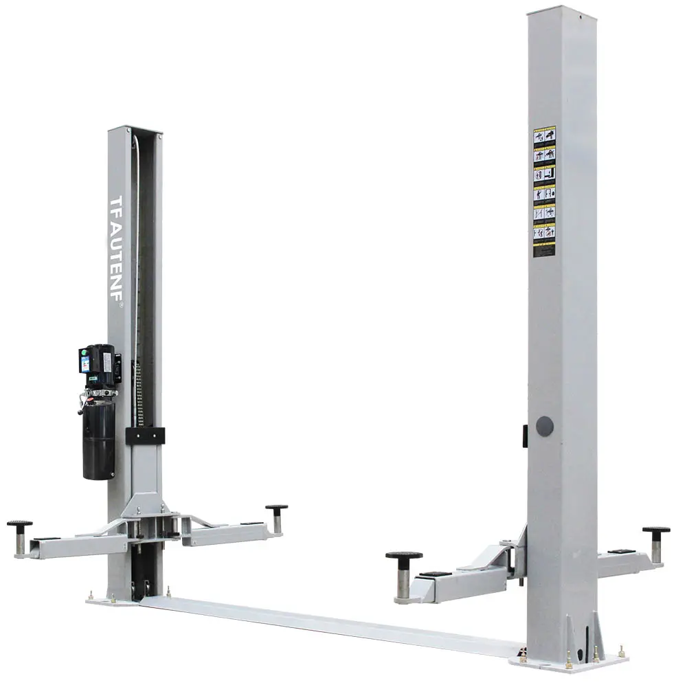 4000kg Electro-Hydraulic Floor Plate 2-Post Car Lift with Automatic Lock Release | TJS19-21840A – CE Certified for Professional Workshops & Bulk B2B Supply - Image 3