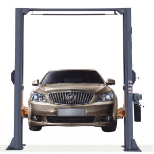 4.5 Ton Clear-Floor Two-Post Car Lift, Single-Side Manual Unlock Gantry Hoist, 9,900 lb Workshop Lift HPL-TG345B