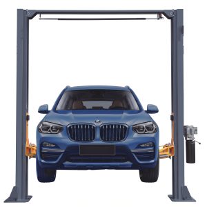 5 Ton Clear-Floor Two-Post Car Lift, Manual Bilateral Unlock Gantry Hoist, 11,000 lb Workshop Lift HPL-TG350A