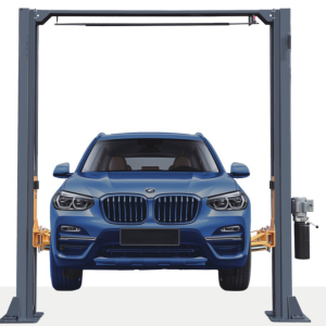 4.5 Ton Clear-Floor Two-Post Car Lift, Manual Bilateral Unlock Gantry Hoist, 9,900 lb Workshop Lift HPL-TG345A
